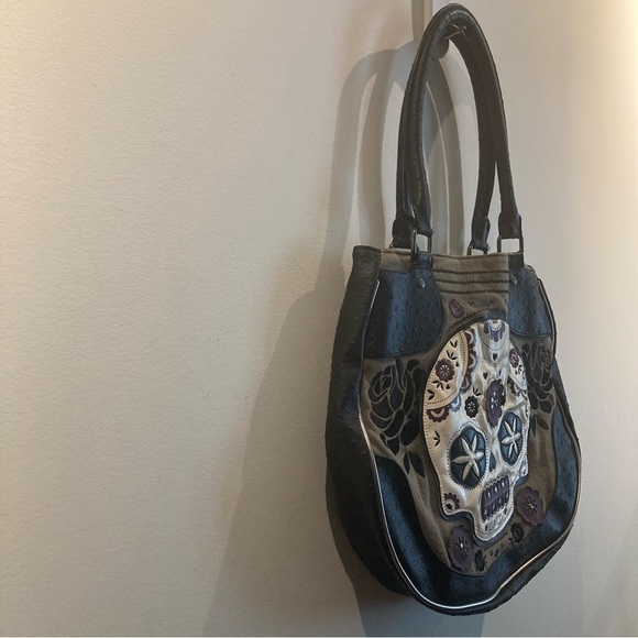 LOUNGEFLY Logo Dia  De Los Muertos Day of the Dead Bag Tote Purse Handbag - Picture 6 of 15